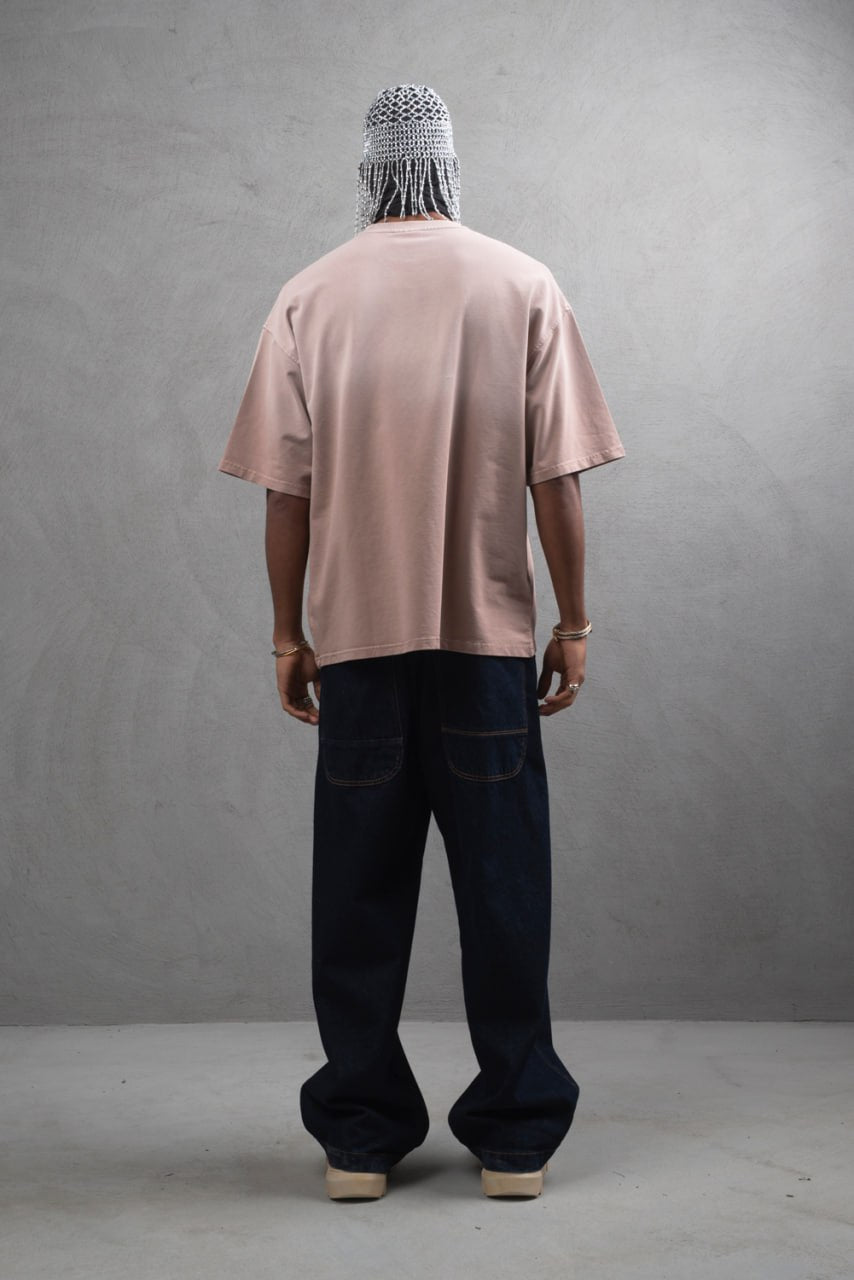 Oversize Cotton Tee – Creating New Roots Futuristic Print