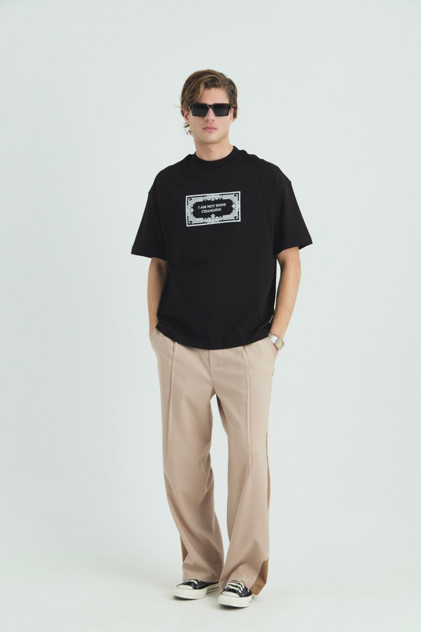 I Am Not Done Changing Panel Oversize Cotton Tee