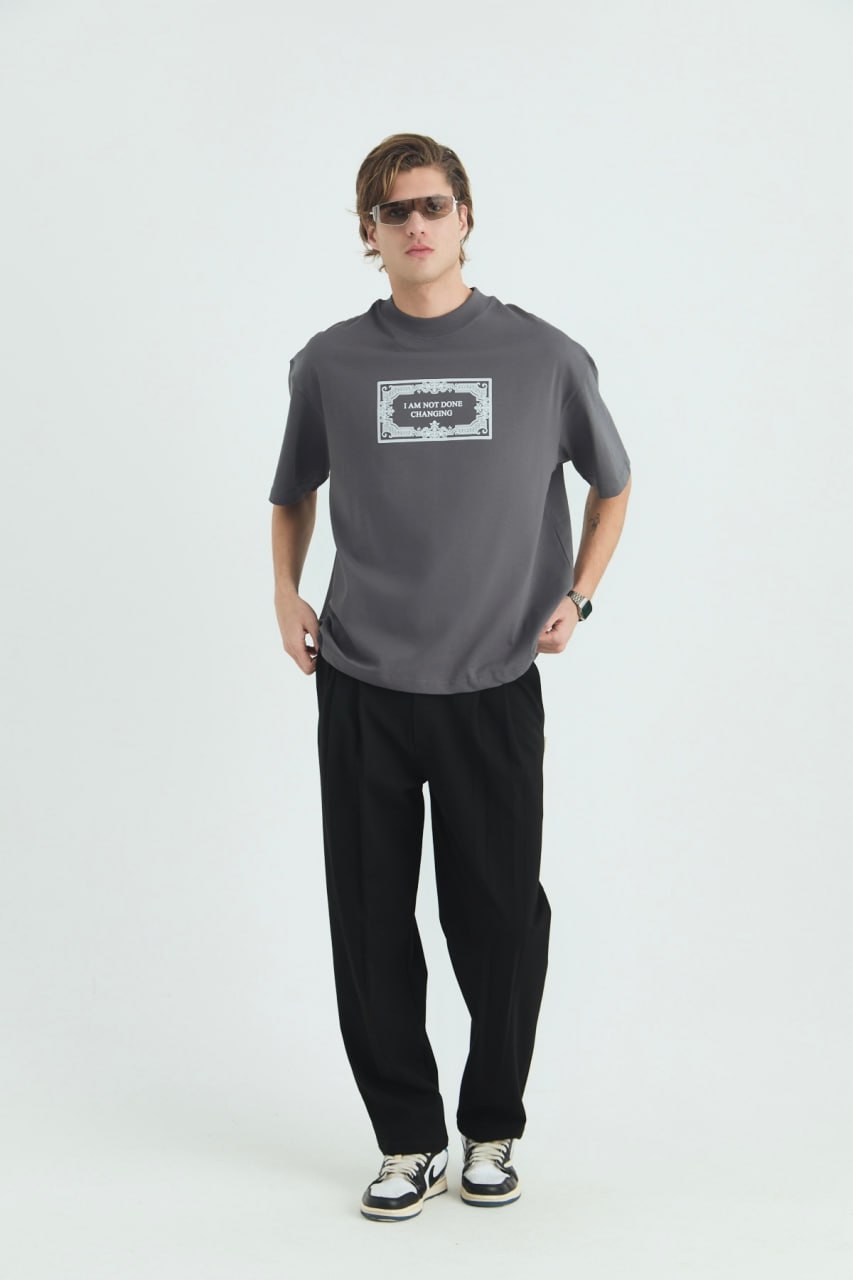 I Am Not Done Changing Panel Oversize Cotton Tee