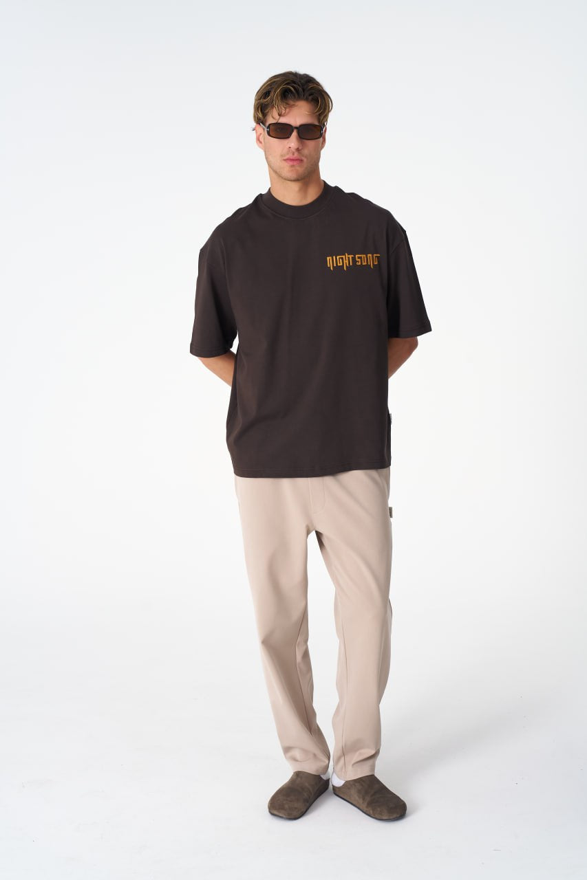 Night Song Jellyfish Graphic Oversize Cotton Tee