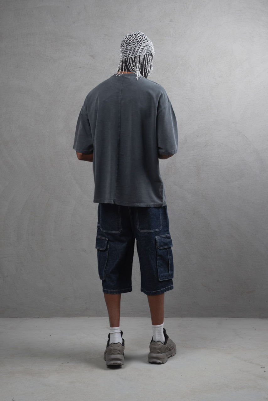 Oversize Cotton Tee - "Strong Brave Couture" Graphic Print