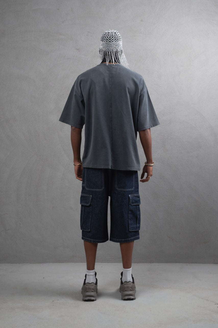 Oversize Cotton Tee - "Strong Brave Couture" Graphic Print