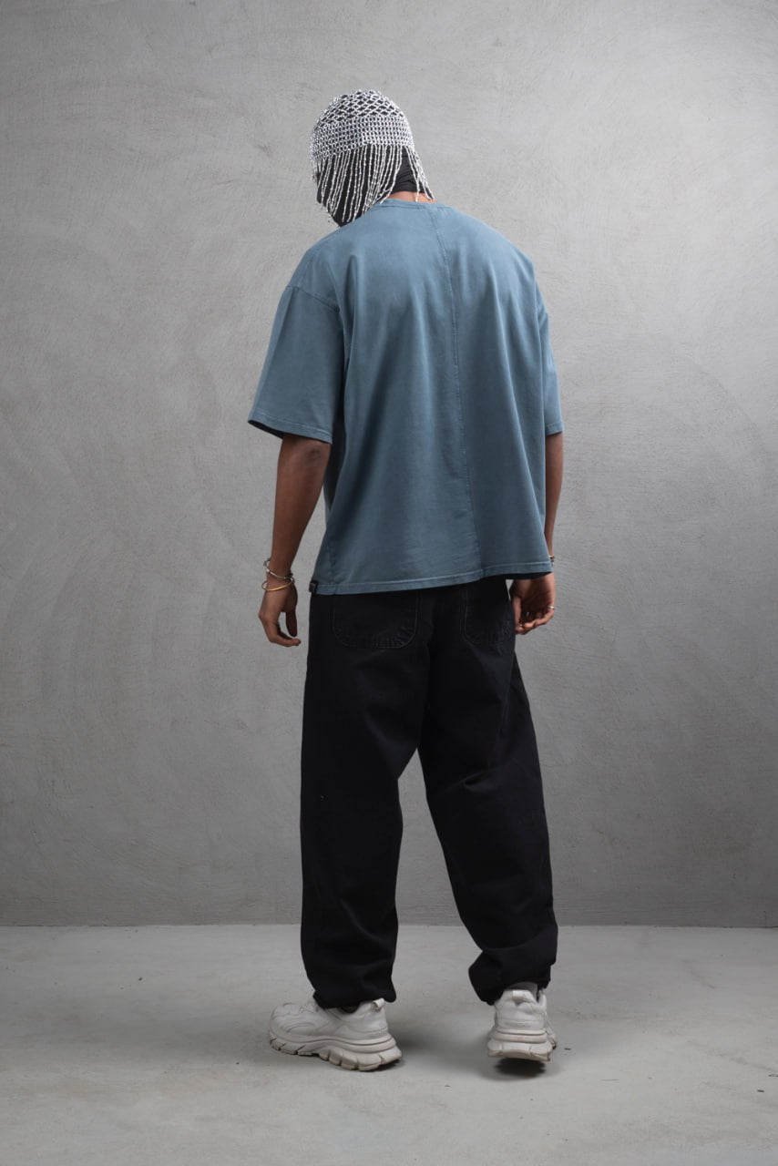 Oversize Cotton Tee - "Strong Brave Couture" Graphic Print