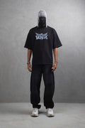 Oversize Cotton Tee – "Virtual Nomad" Graphic Print