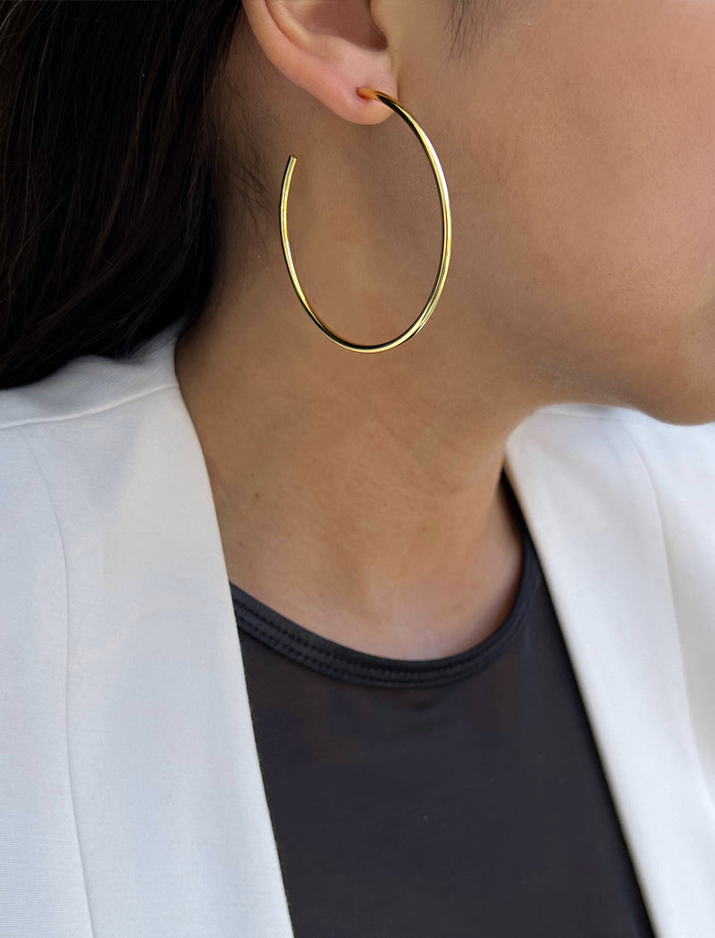 PERFECT HOOP EARRINGS IN 18K GOLD OVER STERLING SILVER