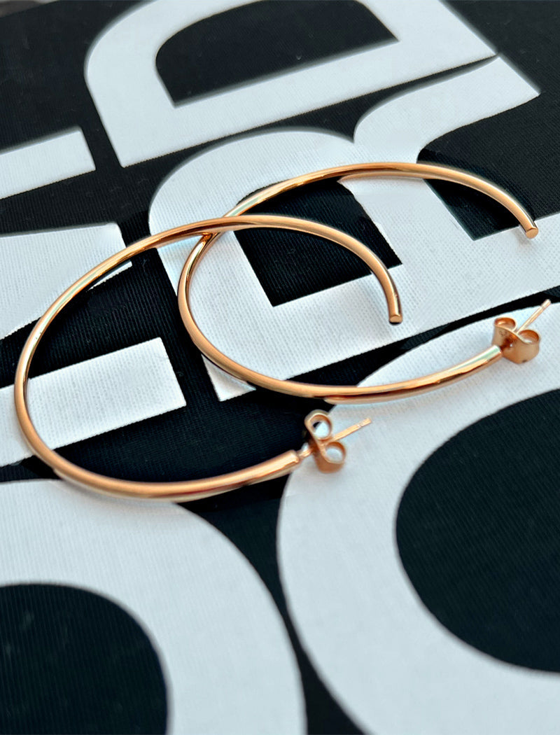 PERFECT Hoop Earrings | 18K Rose Gold Over Sterling Silver