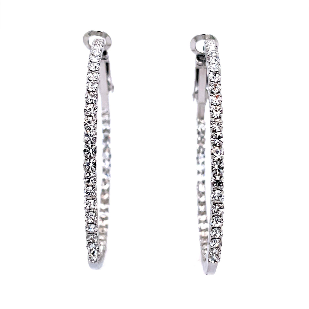 Round Crystal Hoops Collection