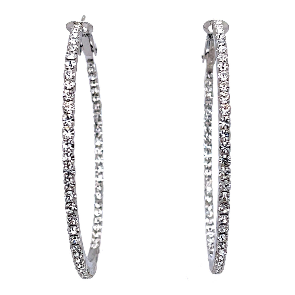 Round Crystal Hoops Collection