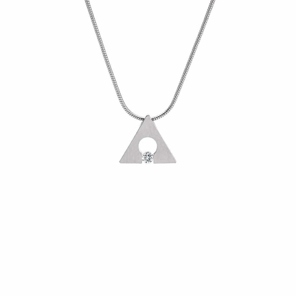 PT093W B.Tiff Triangle Pendant
