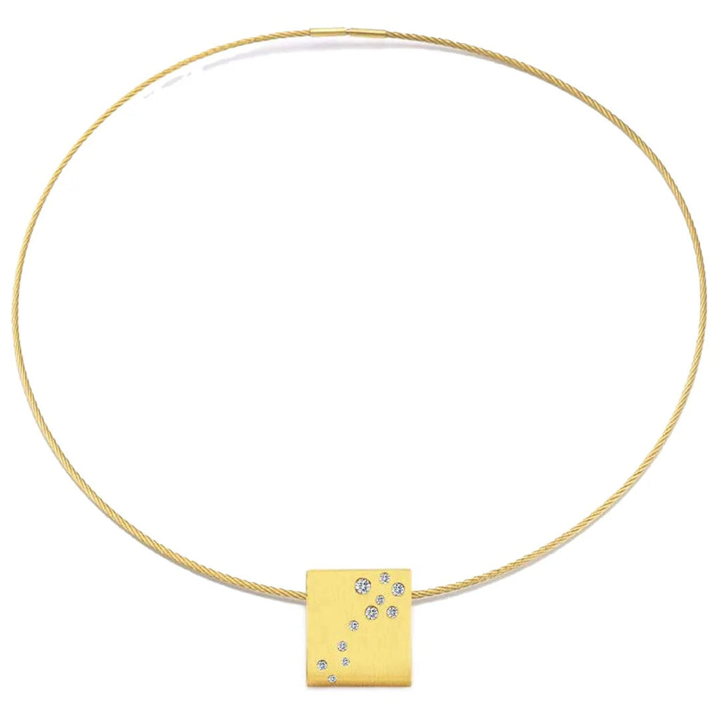 PT094G B.Tiff Gold Pavé Galaxie Pendant