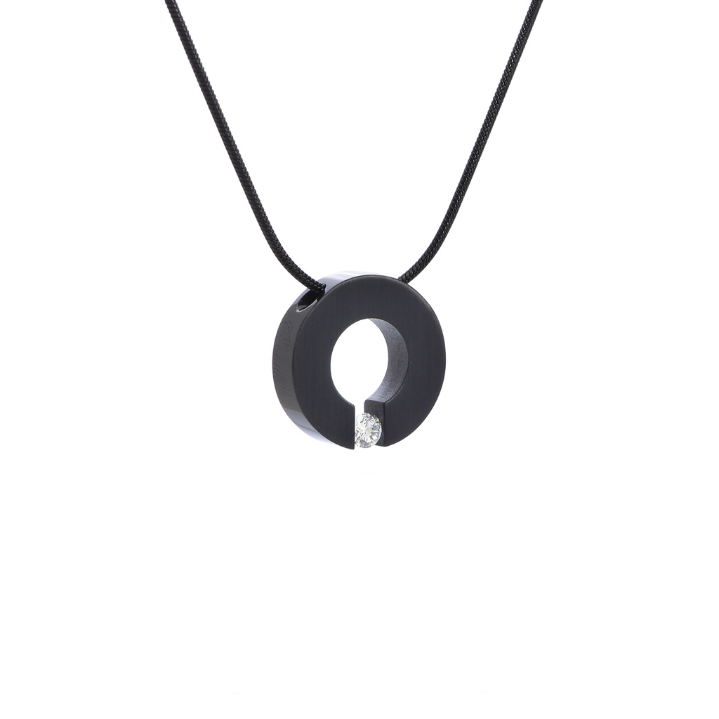 PT100B B.Tiff Black Malfinia Pendant Necklace
