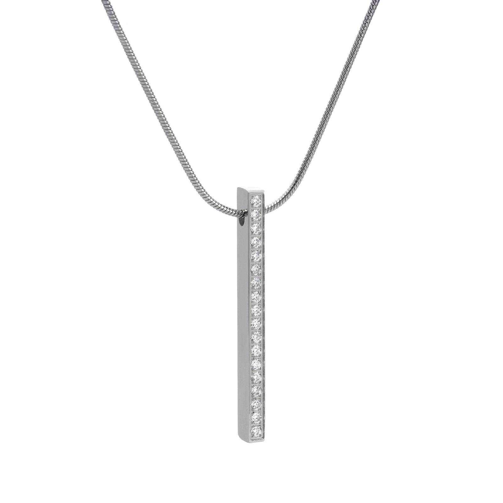 PT107W B.Tiff 18-Stone Bar Pendant