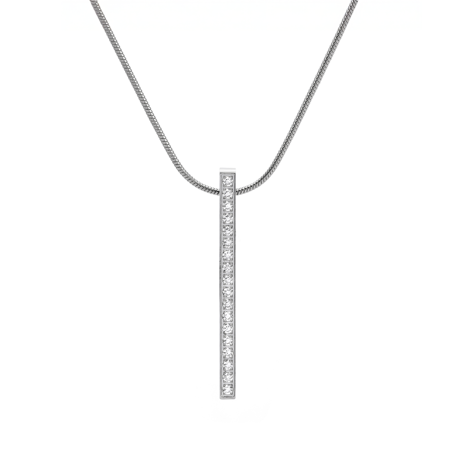 PT107W B.Tiff 18-Stone Bar Pendant