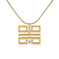 PT114G B.Tiff Gold Feliĉo Pendant