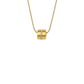 PT118G B.Tiff Gold Barrel Pendant