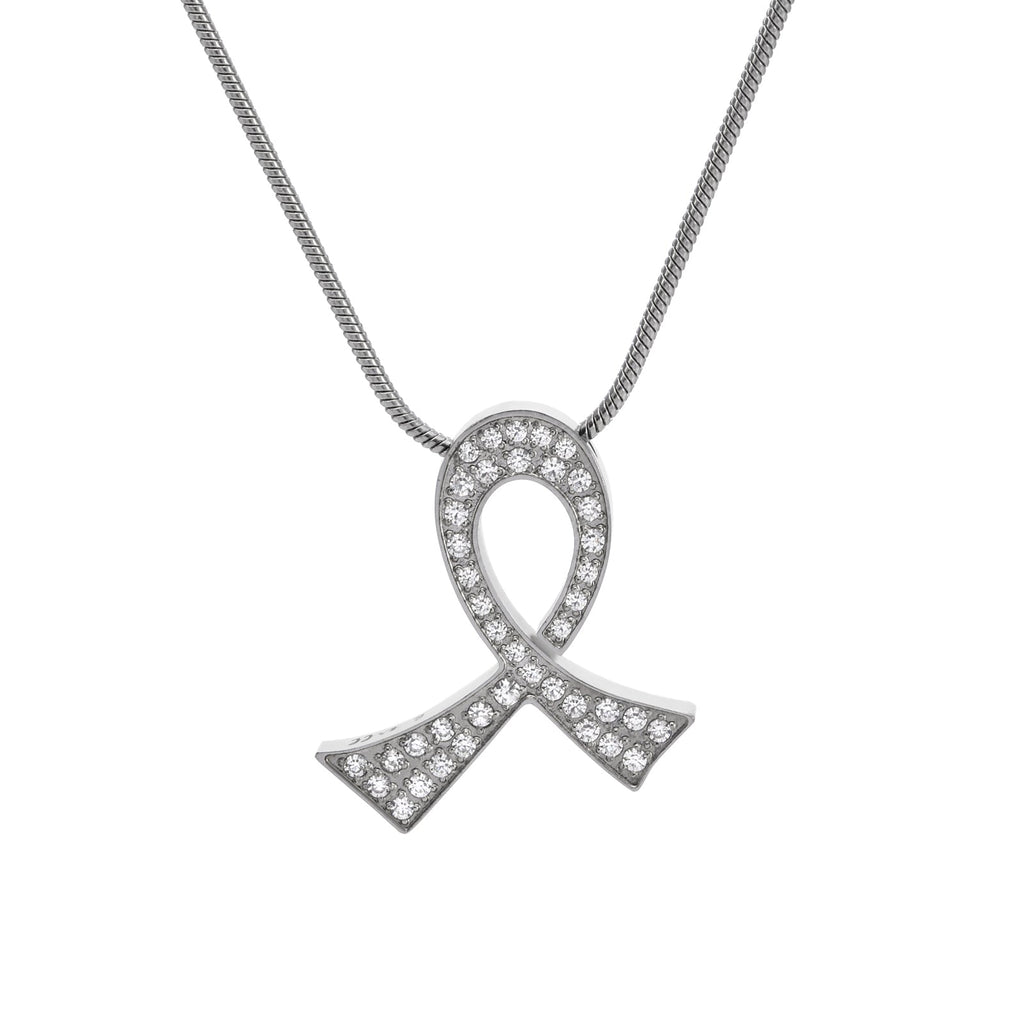 PT204W B.Tiff Pavé Scarf Pendant Necklace