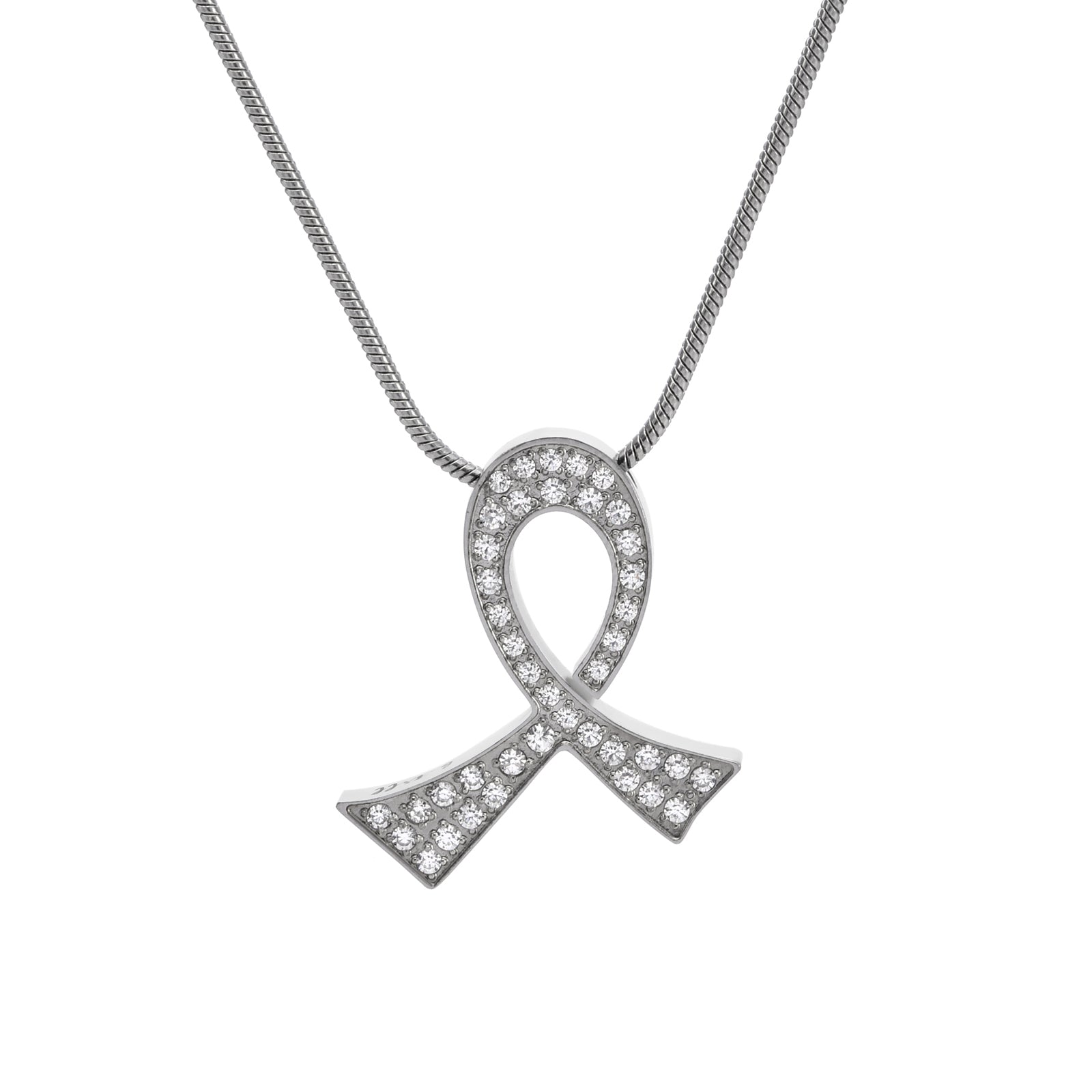 PT204W B.Tiff Pavé Scarf Pendant Necklace