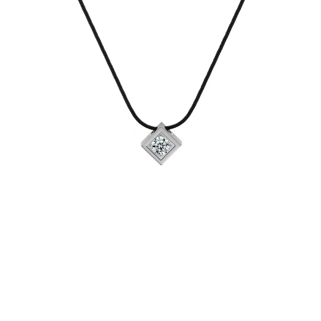 PT301W B.Tiff Cubi Pendant Necklace