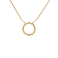 PT800GW B.Tiff White Enamel Gold Pavé 30-Stone Halo Pendant