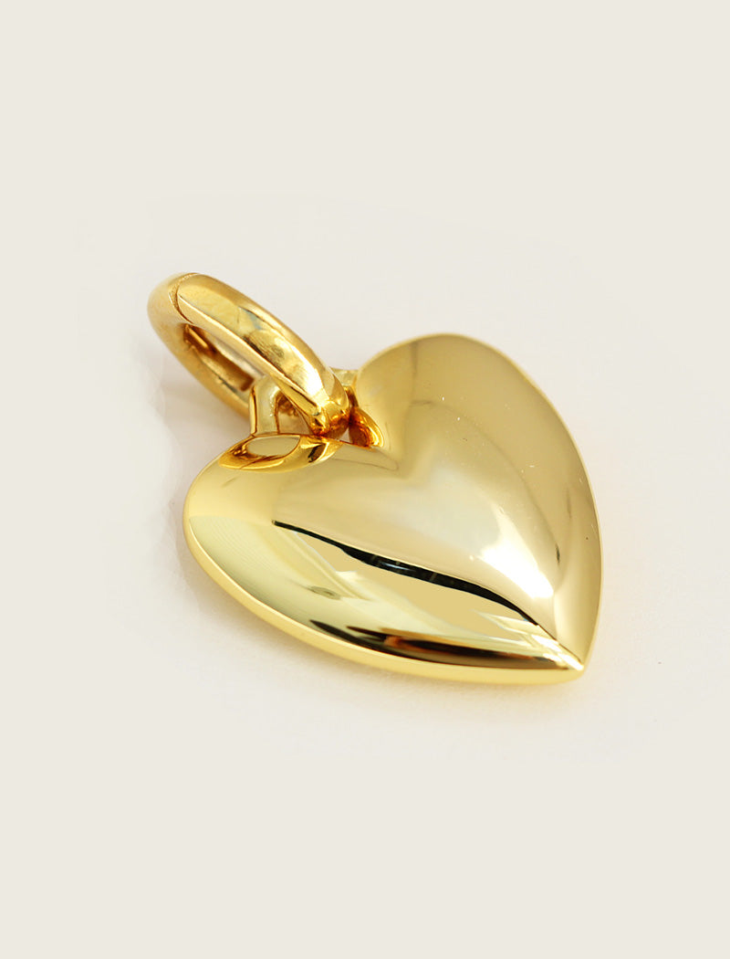 PUFFY HEART Bracelet Charm Pendant Only