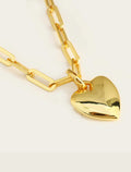 PUFFY HEART Charm Medium Chain Bracelet