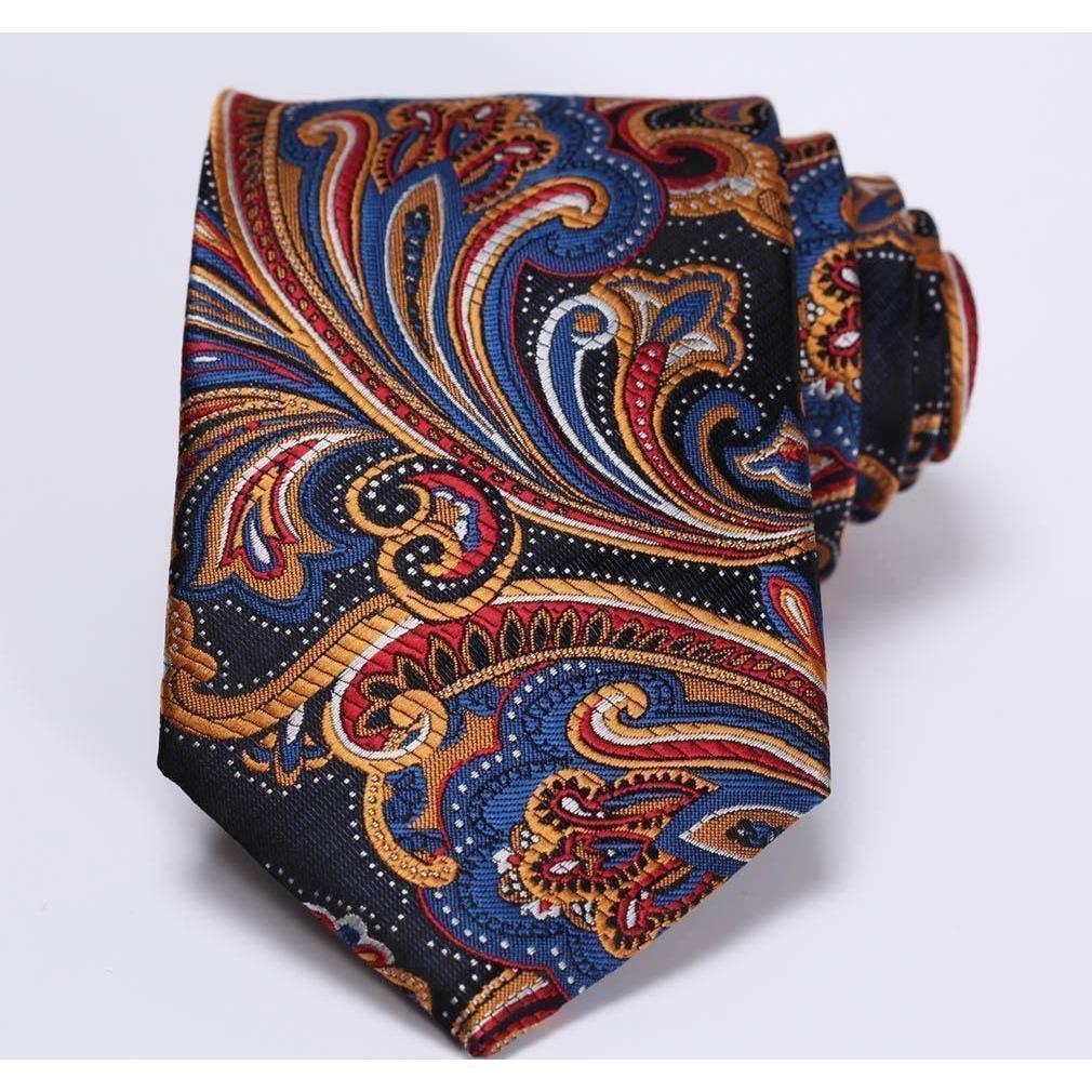 Paisley Wide Necktie & Handkerchief Collection