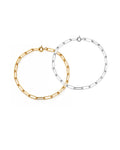 Elle Paperclip Sterling Silver or Gold Plated Bracelet | Anklet