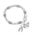 Where There is Love Gray Ribbon Bracelets