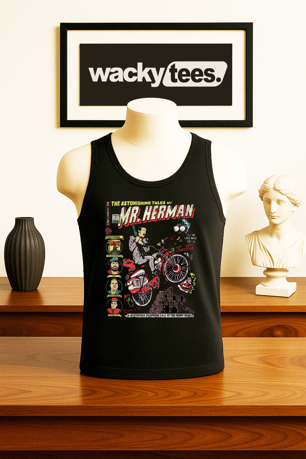 Pee Wee The Astonishing Tales of Mr Herman Big Adventure Graphic Tee Shirt