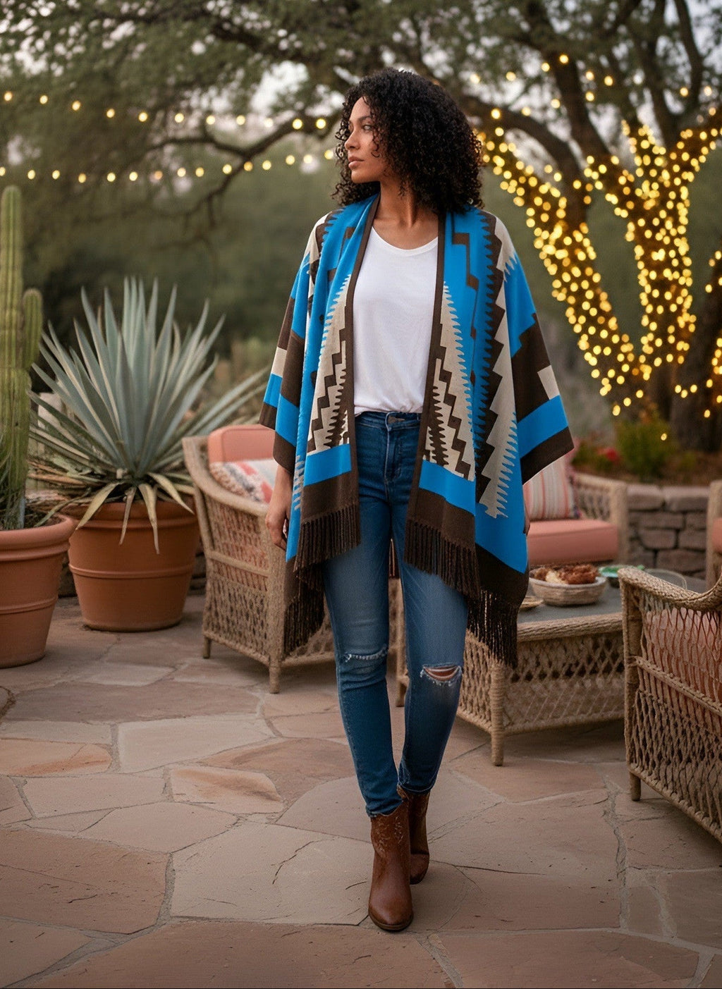 Peruvian Wrap - Blue