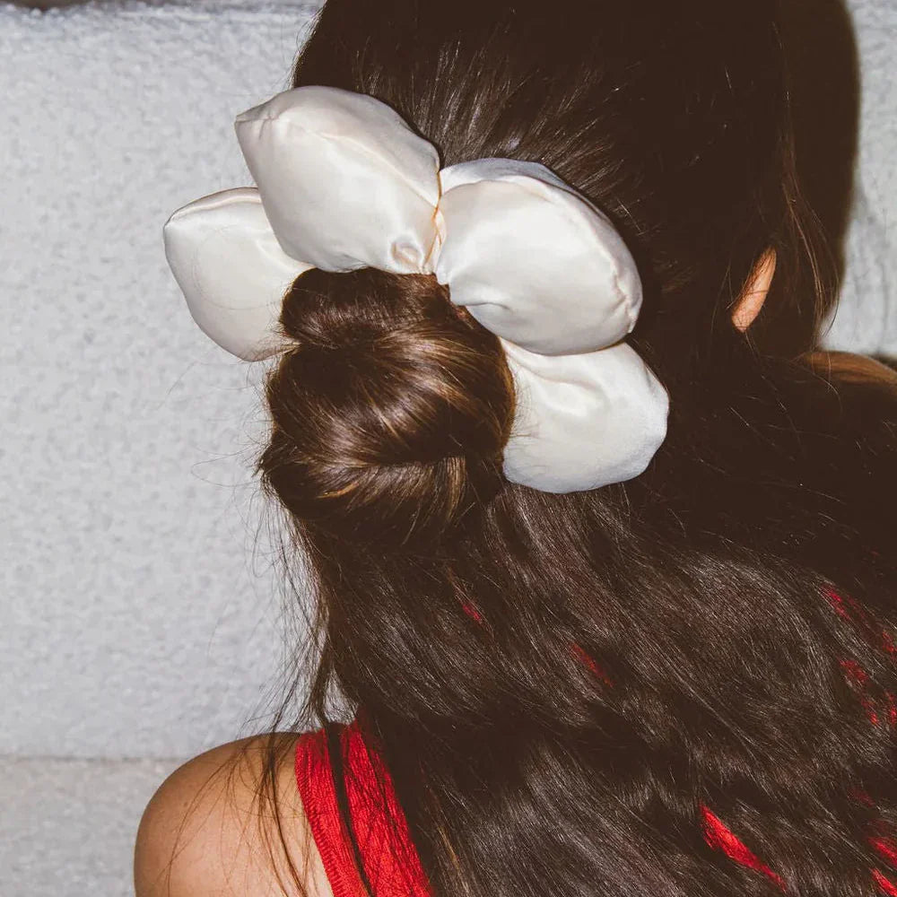 Petal Puff Silk Oversized Flower Scrunchie