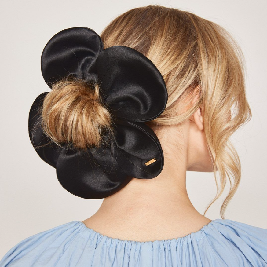 Petal Puff Silk Oversized Flower Scrunchie