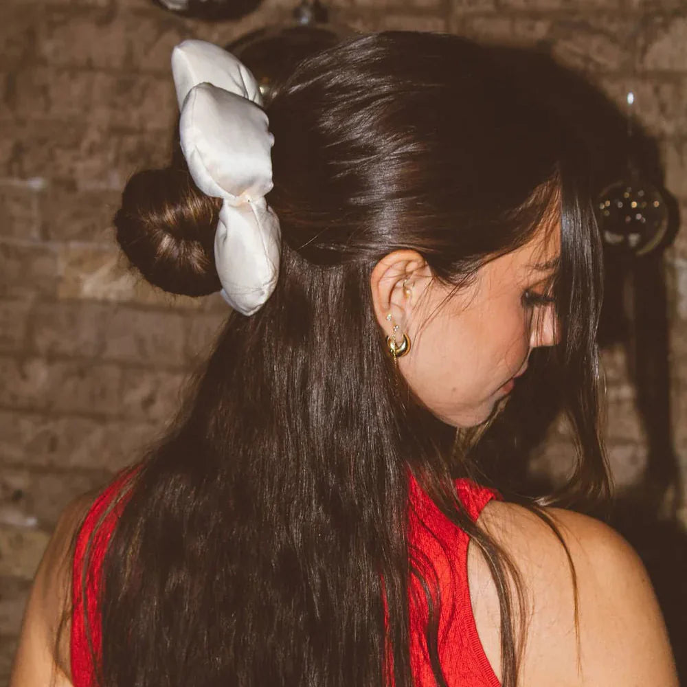 Petal Puff Silk Oversized Flower Scrunchie