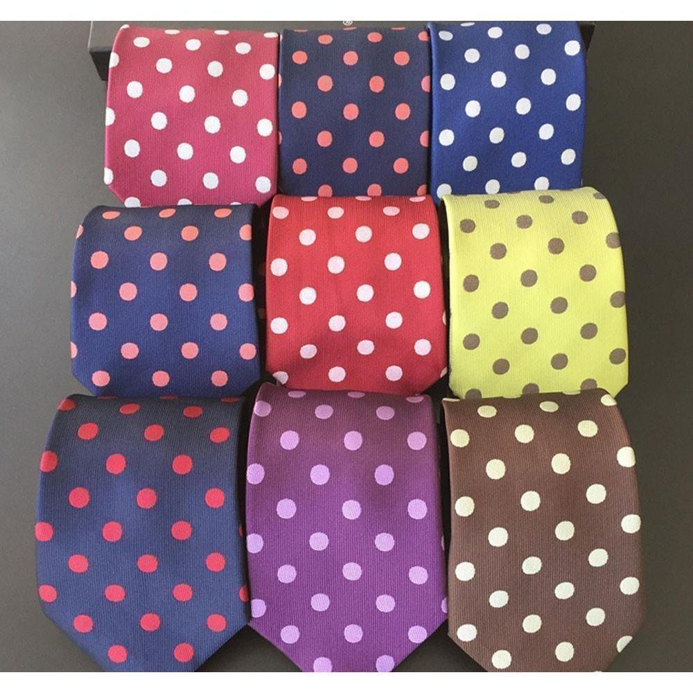 Polka Dot Collection Wide Neckties - 8 Colors