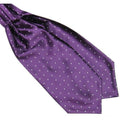 Purple Polka Dot Ascot/Cravat Tie