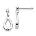 19 mm Sterling Silver 0.01 CT Diamond Earrings, Polished