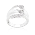Simple Cubic Zirconia Belt Ring Size 10