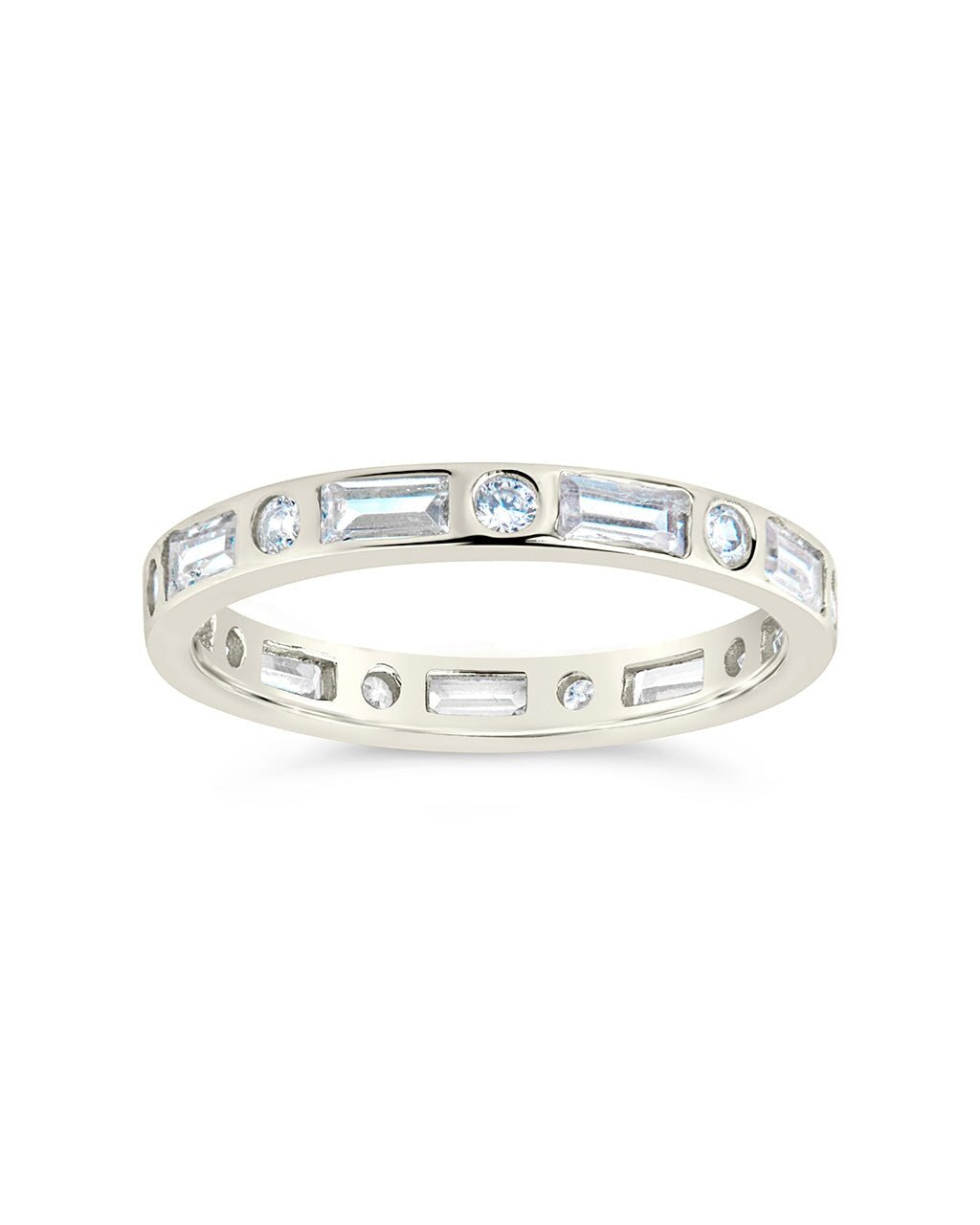 Sterling Silver Ethel CZ Band Ring