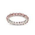 Sterling Silver Gracie Pink Sapphire CZ Eternity Ring
