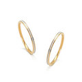 RG100GW B.Tiff "The Hamptons" White Enamel Gold Ring 2-Pack [Thin Band]