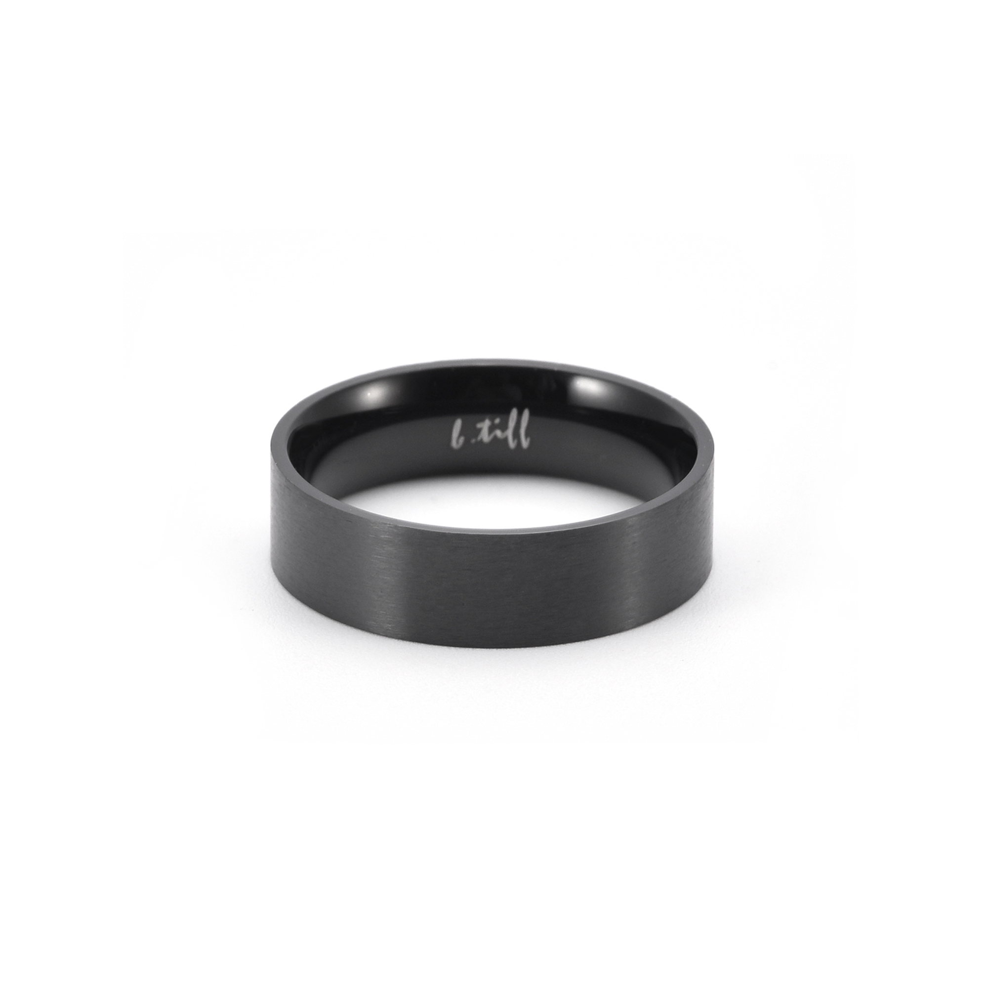 RG600B B.Tiff Black Simplicity 6mm Stacking Plain Ring