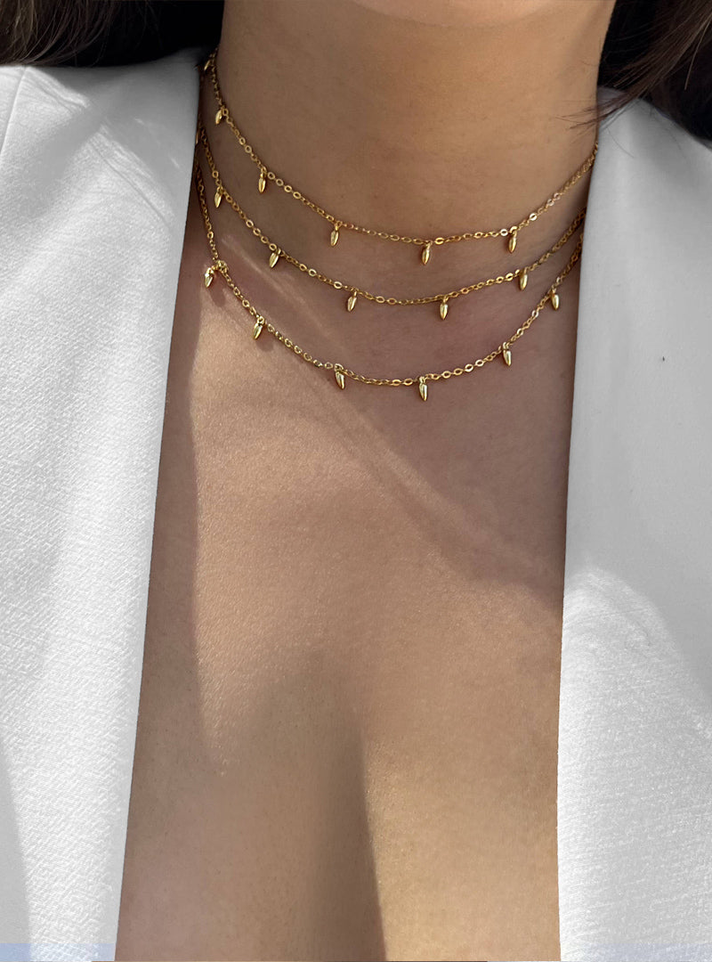 RICE Bead Chain Minimalist Necklace