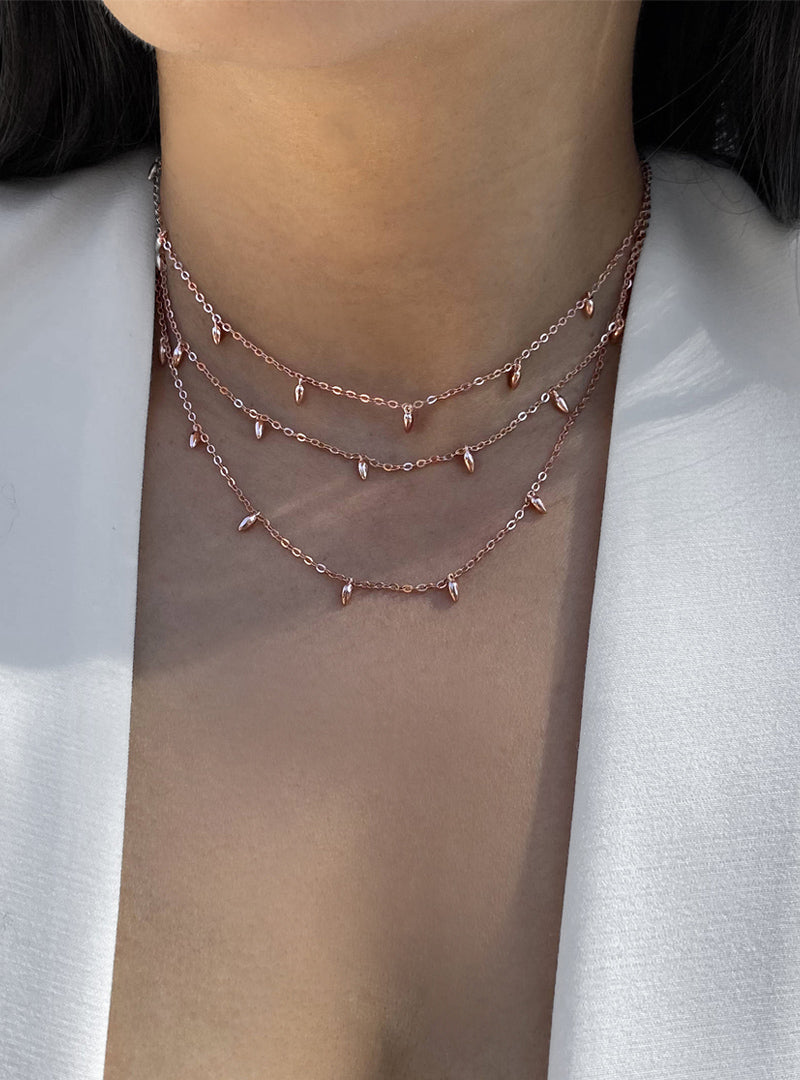 RICE Bead Chain Minimalist Necklace