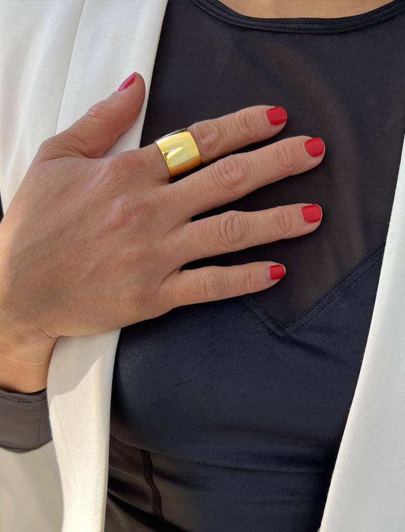 RICH Thick Statement Cigar Band Ring