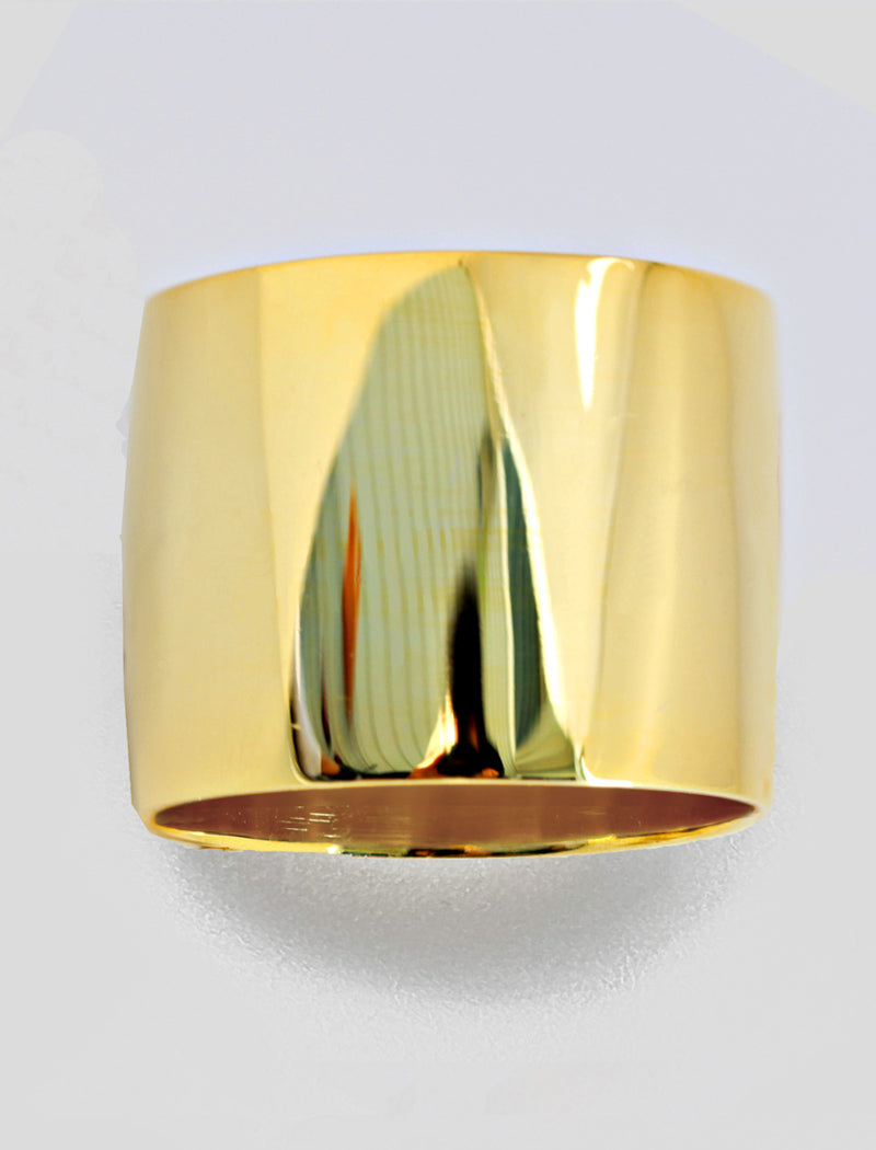 RICH Thick Cigar Band Ring | 18K Gold Vermeil (Sterling Silver base)