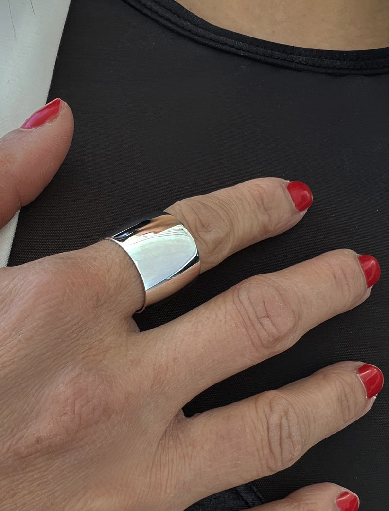 RICH Thick Cigar Band Ring | Sterling Silver