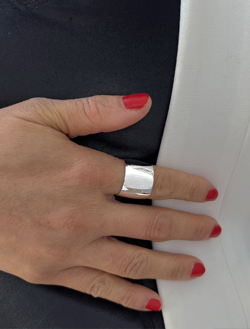 RICH Thick Cigar Band Ring | Sterling Silver