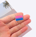 Bisexual Heart Flag Split Ring Key Chains