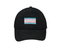 Rectangle Transgender Flag Baseball Hats in Black