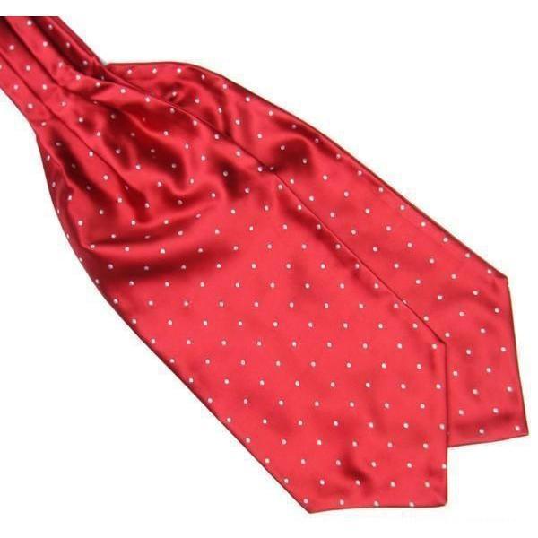 Red Polka Dot Ascot/Cravat Tie